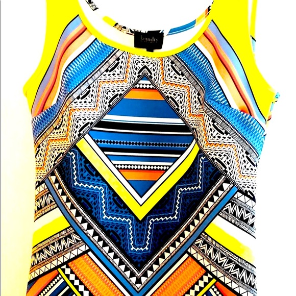 NEW Laundry Shelli Segal Lycra sleeveless statement tank dress.Very Pucci style - Picture 8 of 12
